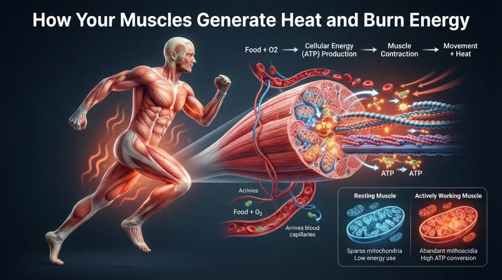 How Your Muscles Generate Heat and Burn Energy