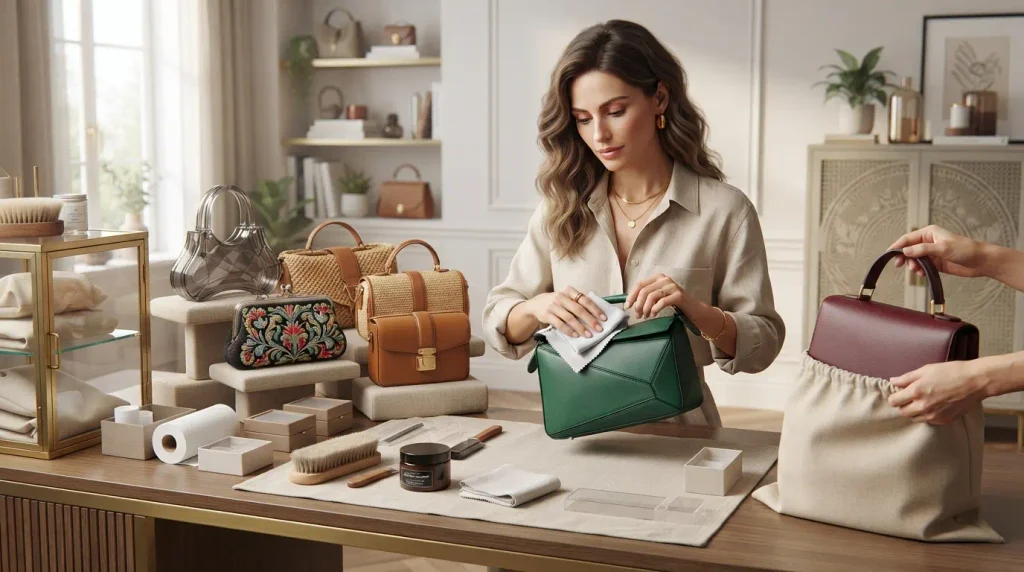 Caring for unconventional and structured bags to maintain their shape and quality