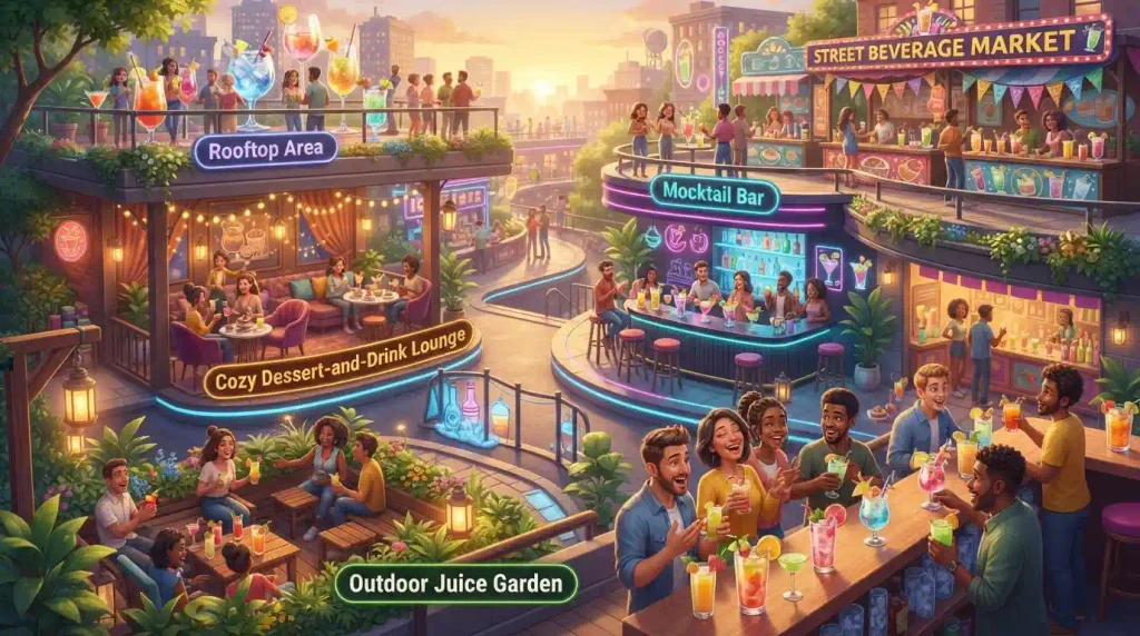 Fun drink places comparing popular beverage outings, unique drinks, and social experiences