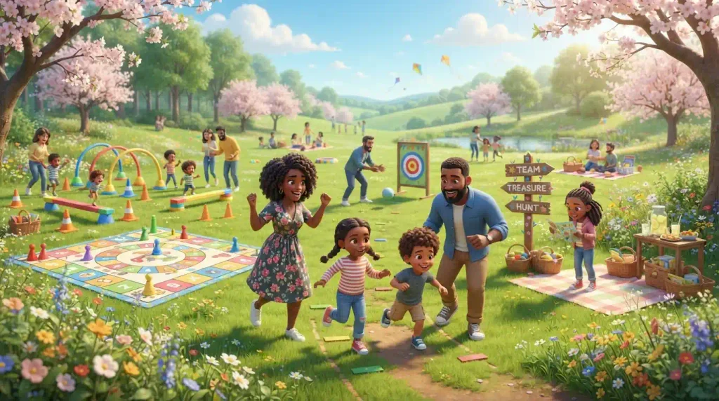 Fun Easter ideas featuring interactive outdoor games for family and friends