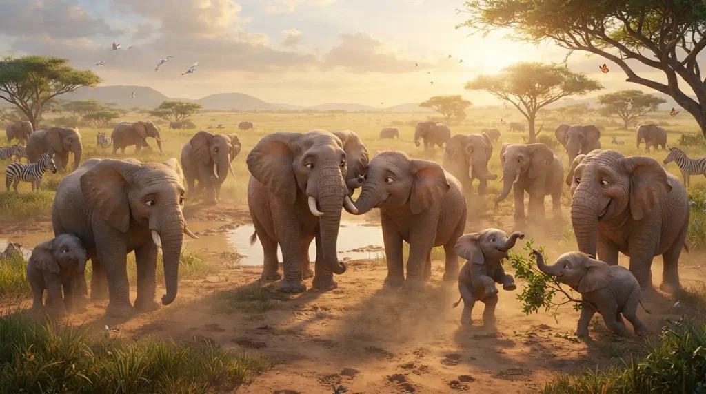 Fun elephant facts about social bonds, communication, and big elephant personalities