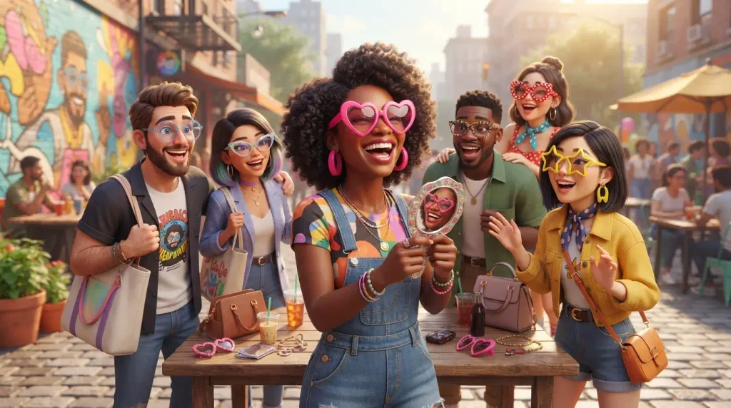 Fun eye glasses featuring playful frames and stylish designs for a unique look