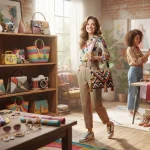 Fun handbags in colorful playful designs and stylish fashion styles