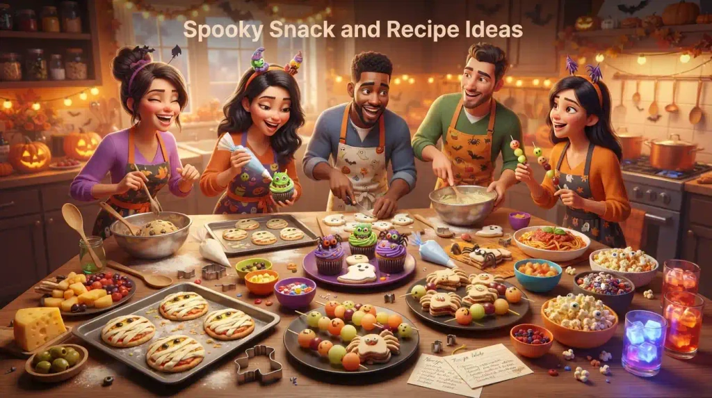 Spooky Snack and Recipe Ideas featuring creative Halloween treats