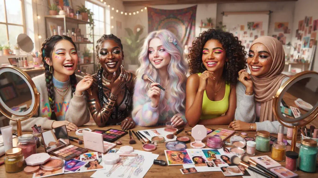 Fun eyeshadow looks featuring playful colors and creative eye makeup for self-expression